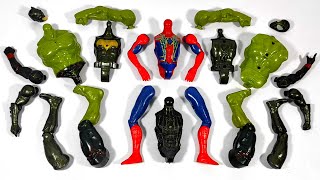 AVENGERS TOYS ASSEMBLEUnboxingAction figureBlack SpiderMan Red Spider Hulk Batman Superhero [upl. by Puiia535]