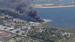 Structure fire near Campland on the Bay in Pacific Beach [upl. by Herold]