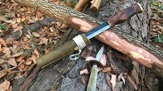 Makeshift Drawknife From A Bushcraft Blade [upl. by Alhan]