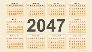 Kalender 2047 [upl. by Lenrad]