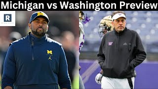 Michigan vs Washington Game Preview  College Football Game Picks and Predictions [upl. by Anerat]