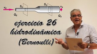 Ejercicio 26 de Hidrodinámica caño que se ensancha el triple [upl. by Aziar]