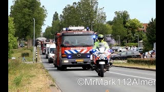 Grote optocht van Brandweer Politie en Amerikaanse Politievoertuigen voor Brandweerdag 2018 [upl. by Xineohp]