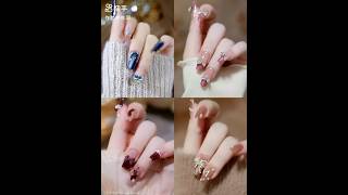 蝴蝶结美甲 千金美甲 秋季美甲温柔又显白 nails 指甲 nailart 修指甲 美甲教程分享 [upl. by Angy785]