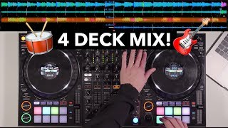 4 Deck DJ Mix Pioneer DDJ1000 SundayDJSkills [upl. by Dazraf]