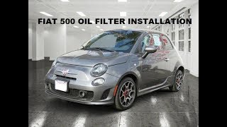 Fiat 500 Oil Filter Installation [upl. by Vikki]