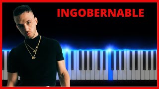 C Tangana  Ingobernable  Piano Tutorial  Midi [upl. by Llehctim815]