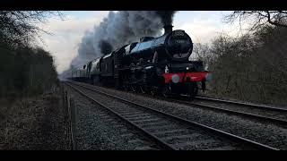 Leander and Tangmere with the Cumbrian Mountain Express 29th January 2022 [upl. by Acilef848]