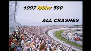 All NASCAR Crashes from the 1997 Miller 500 [upl. by Xirdnek]