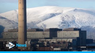 Longannet power station chimney demolished in explosion [upl. by Ytsirc871]