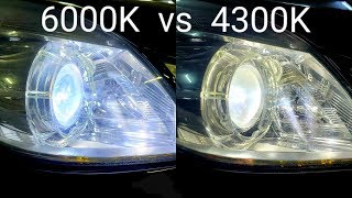 Какой ксенон выбрать 4300K vs 6000K на примере Mercedes w212 [upl. by Haye]