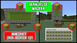 🪵🎍Como Hacer La Mejor 2 Granja De Madera Minecraft JavaBedrock 121🎍🪵 [upl. by Lleraj]