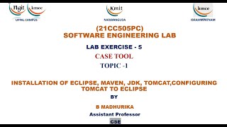 LAB EXPERIMENT  5INSTALLATION OF ECLIPSE MAVEN JDK TOMCAT CONFIGURING TOMCAT TO ECLIPSE [upl. by Aksel]