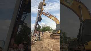 excavator expert piling process shortvideo shortsfeed shorts short shortsvideo excavator [upl. by Lenej]