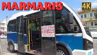 Turkish Public Transport from Armutalan Marmaris to the town center4KUHD 🌏 [upl. by Mauri]