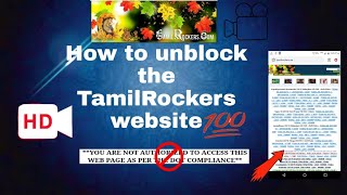 Unblock TamilRockers Website easy method [upl. by Llehcram]