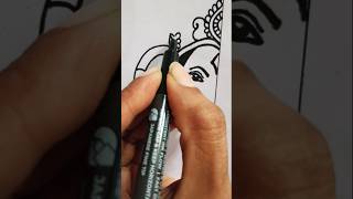 Ganapati drawing easy mathod YouTube short [upl. by Sky]