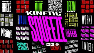 Kinetic Squeeze Titles 4K After Effects  Premiere Pro MOGRTs [upl. by Ettecul]