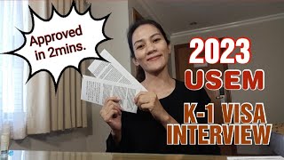 APPROVED K1 VISA US EMBASSY INTERVIEW EXPERIENCE 2023 [upl. by Namia]