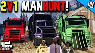 GTA 5 MANHUNT  Pounder Custom vs Acid Labs ft NoProblemCheating twingomp4 [upl. by Natsirhc]