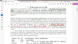 Hurry up Walk in at ICAR  IARI NEW DELHI FOR JRF DIV PLANT PATHOLOGY [upl. by Nodal]