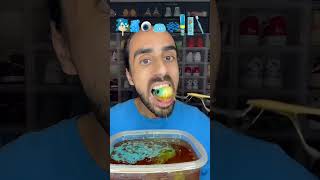 Food ASMR Eating all Blue Snacks food eatingsounds asmr mukbang [upl. by Ilario]