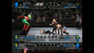 WWE SmackDown Vs Raw PLAYSTATION 2 A Womens Battle Royal with Nyte [upl. by Henke569]