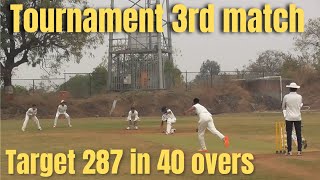 Tournament 3rd MatchSRCSM vs Sahara Cricket AcademyTarget 287 40 Overs [upl. by Fairweather47]