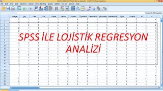 SPSS ile Lojistik Regresyon Binary Analizi [upl. by Naimed]