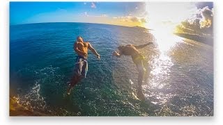 Hawaii Cliff Jumping GoPro Hero 3 2014 [upl. by Llydnek]