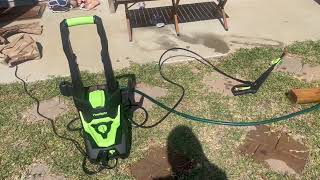 PowRyte Electric Pressure Washer Foam Cannon 4 Different Pressure Tips Power Washer Review [upl. by Yelsnit]