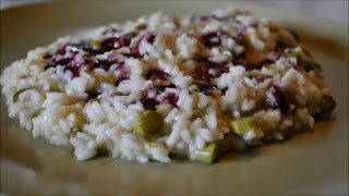 Risotto con asparagi e riduzione di vino rosso [upl. by Kowatch]