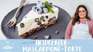 BlaubeerMascarponeTorte I ohne Backen I Einfach Backen [upl. by Adnima]