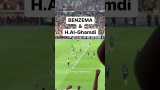 Benzema assist as he scores🤯 football fifa fifaworldcup soccer soccer Benzema [upl. by Sinnod]