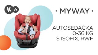 Autosedačka 036 kg MYWAY Kinderkraft  ISOFIX  RWF 018 kg [upl. by Marline820]