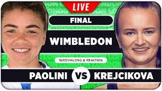 PAOLINI vs KREJCIKOVA •• Wimbledon 2024 Final •• LIVE Tennis Talk Watchalong [upl. by Einnim]