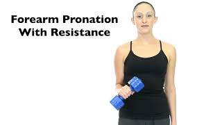 Forearm Pronation With Resistance [upl. by Beacham]