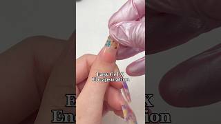 Easy Gel X Encapsulation nails modelones gelx gelnails [upl. by Bartlett588]