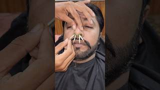 Nose wax Hair Remove 👃nosehair nose 👃wax😀 remove barber barbershop shots 🤑video reels [upl. by Annazor]