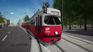 TramSim Vienna on Steam Route 71 E1C3 [upl. by Eudosia]