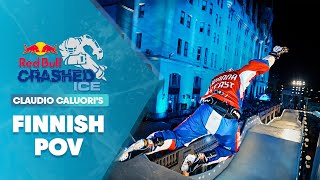 Claudio Caluoris POV of the Finland Track 😎  Red Bull Crashed Ice 2016 [upl. by Omrelliug]