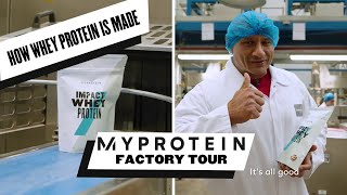 How WHEY PROTEIN is made  Myprotein factory tour  Inside The Worlds Biggest Protein Factory [upl. by Cianca]