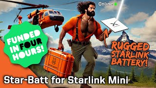 Starlink Mini Rugged Case with 24hr Battery  StarBatt Mini [upl. by Ennahtur]