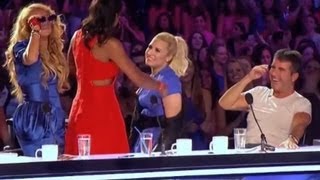 X FACTOR DEMI LOVATO TWERKS ON SIMON amp TOP 40 PICKED X CAP [upl. by Erdnaid]