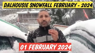 Snowfall in Dalhousie Himachal Pradesh in February 2024  Dalhousie Snowfall Today  Snowfall 2024 [upl. by Cherlyn133]