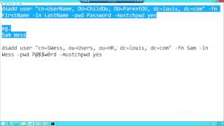 17 Using DSADD To Create User Accounts in the command prompt [upl. by Zulema]