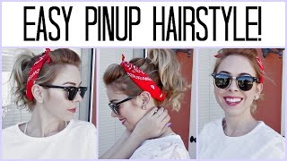 ♡ Easy Pinup Hairstyle [upl. by Nahsad]