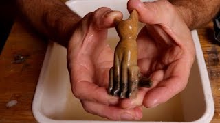 Beginner Soapstone Cat Carving Teacher  Student Tutorial [upl. by Llovera]