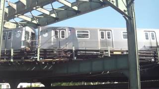 BMT Myrtle Avenue Line R160A M Shuttle TrainMyrtle Avenue Part 1 [upl. by Htiek]