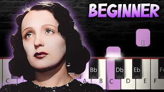 La Foule  Edith Piaf  BEGINNER Piano Tutorial [upl. by Omarr]